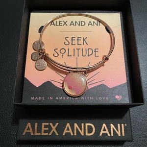 “Seek Solitude” Alex and Ani rose gold bracelet